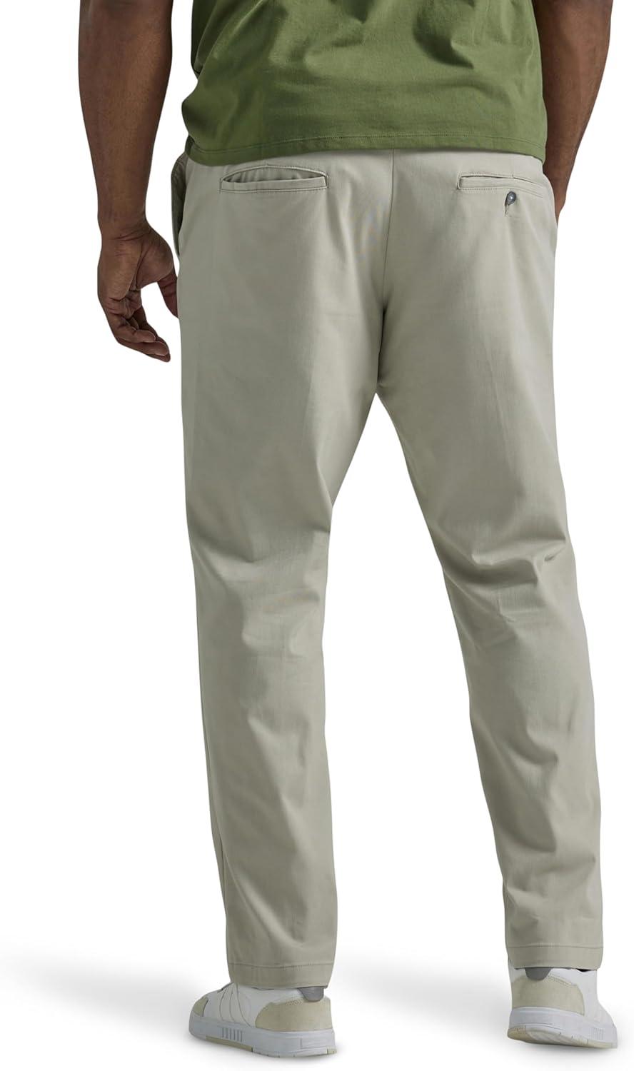 imageLee Mens Big ampamp Tall Extreme Motion Flat Front Relaxed Taper PantDove