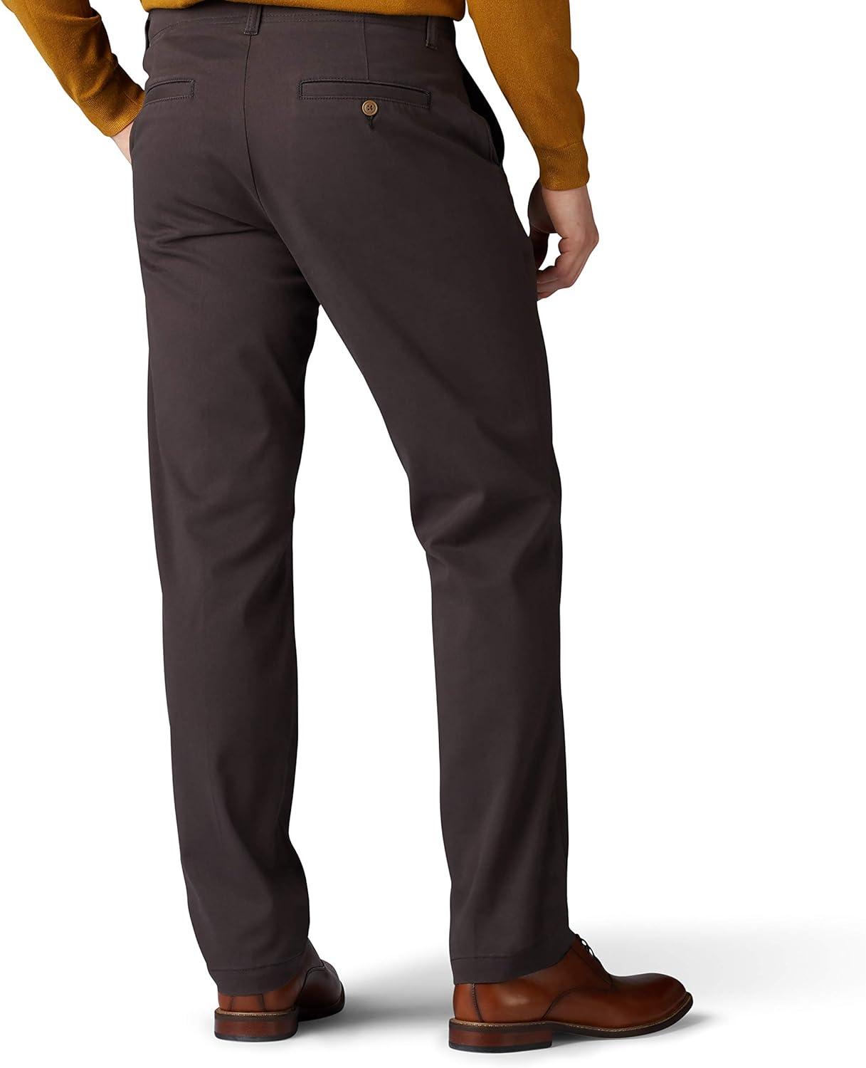 imageLee Mens Big ampamp Tall Extreme Motion Flat Front Relaxed Taper PantThunder