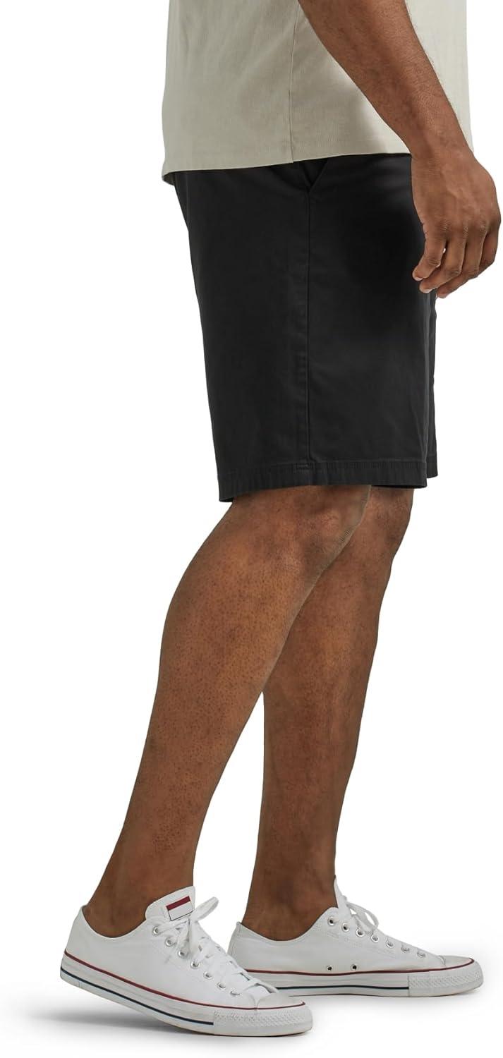 imageLee Mens Big ampamp Tall Extreme Motion Flat Front ShortBlack