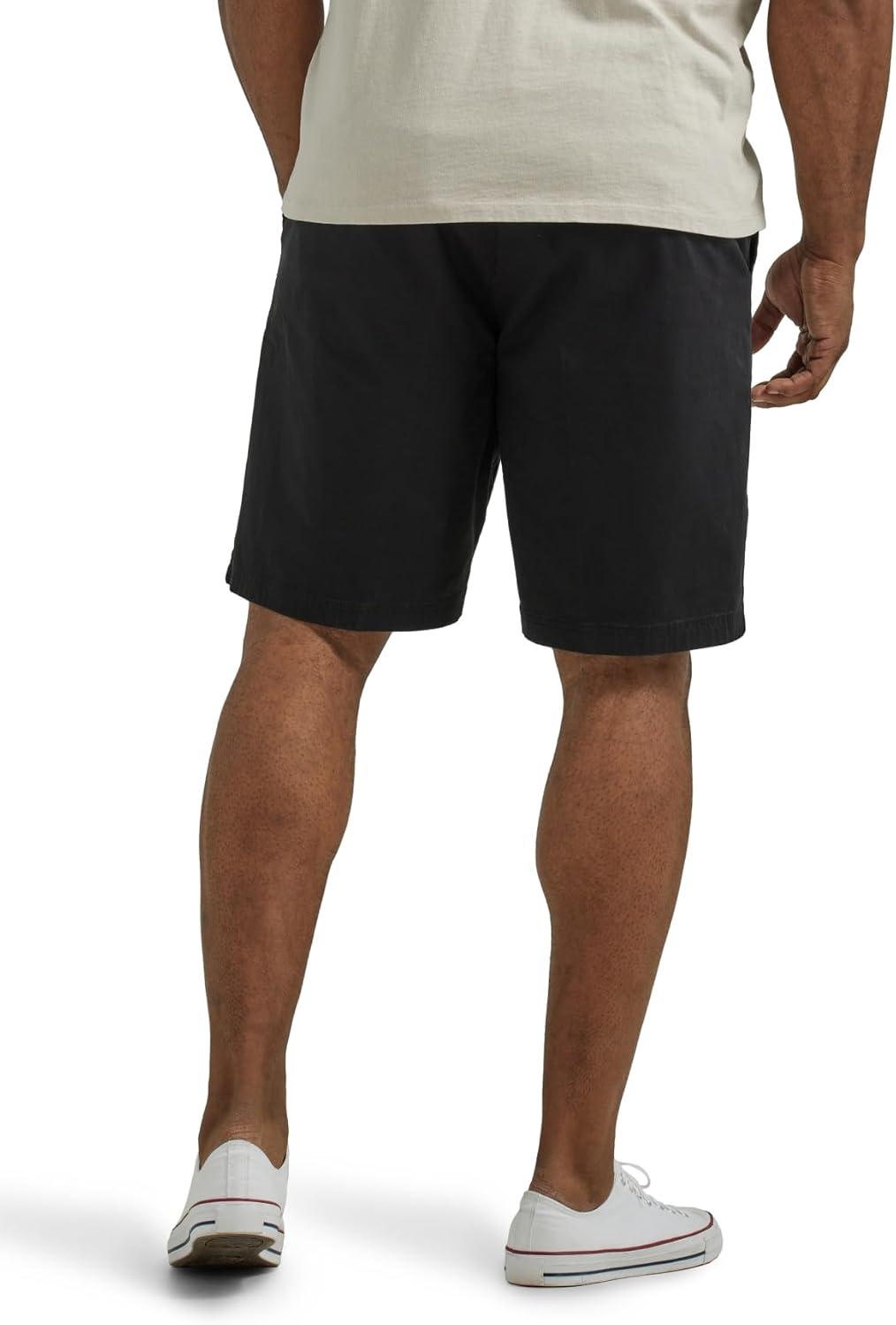 imageLee Mens Big ampamp Tall Extreme Motion Flat Front ShortBlack
