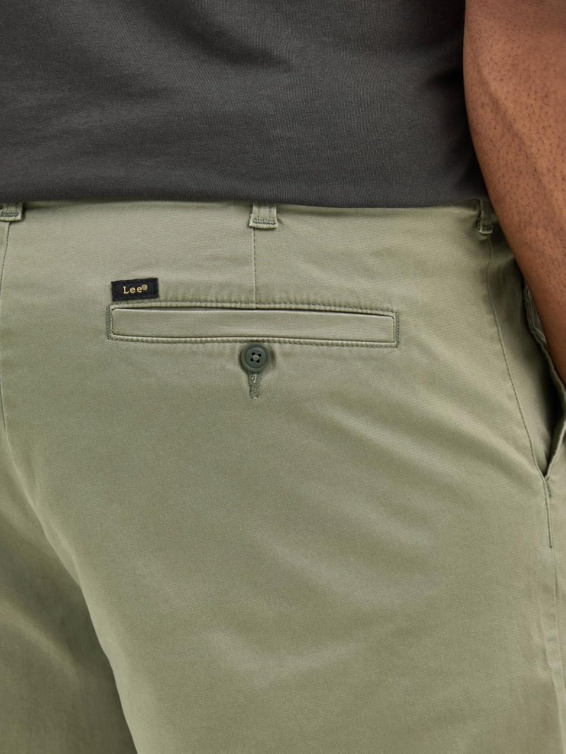 imageLee Mens Big ampamp Tall Extreme Motion Flat Front ShortOlive Grove