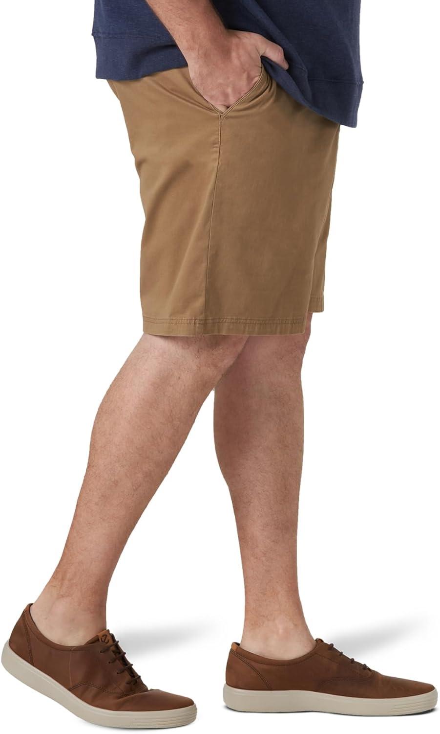 imageLee Mens Big ampamp Tall Extreme Motion Flat Front ShortOriginal Khaki
