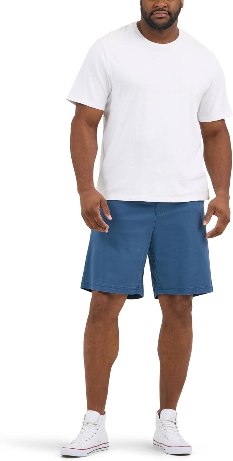 imageLee Mens Big ampamp Tall Extreme Motion Flat Front ShortOrion Blue