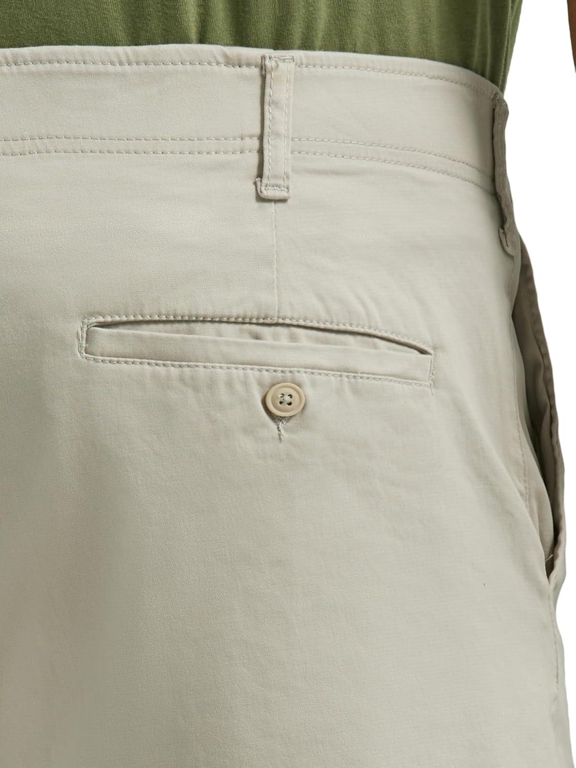 imageLee Mens Big ampamp Tall Extreme Motion Flat Front ShortStone