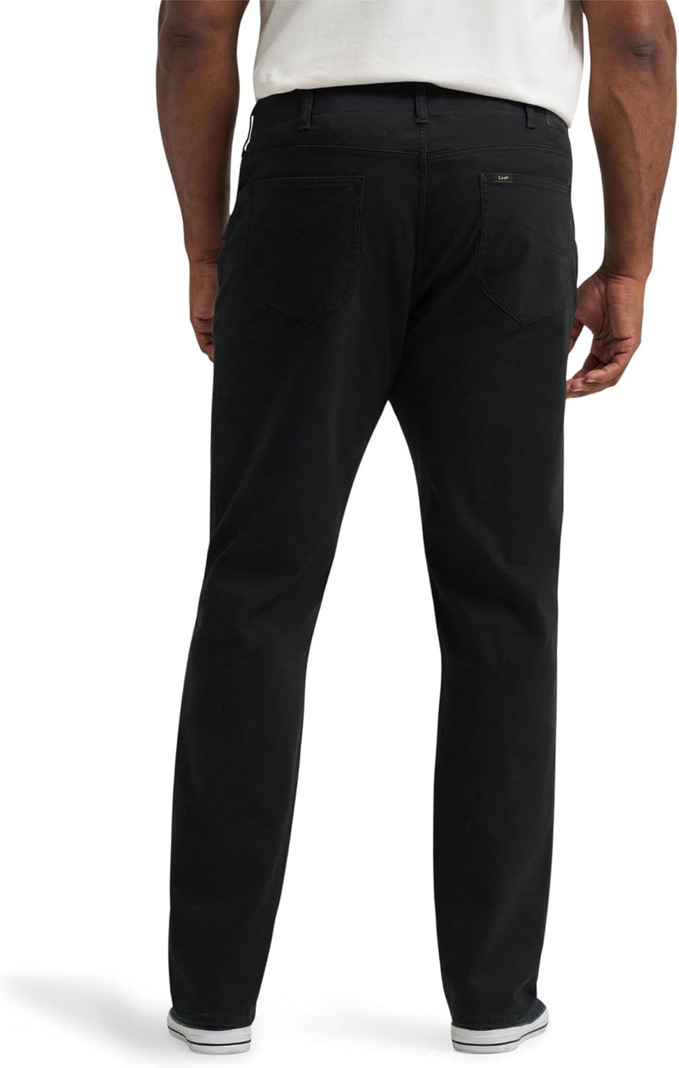 imageLee Mens Big ampamp Tall Extreme Motion Straight Taper JeanBlack