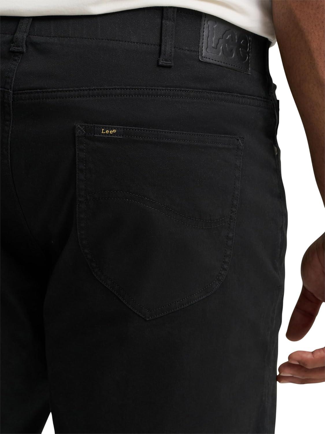 imageLee Mens Big ampamp Tall Extreme Motion Straight Taper JeanBlack