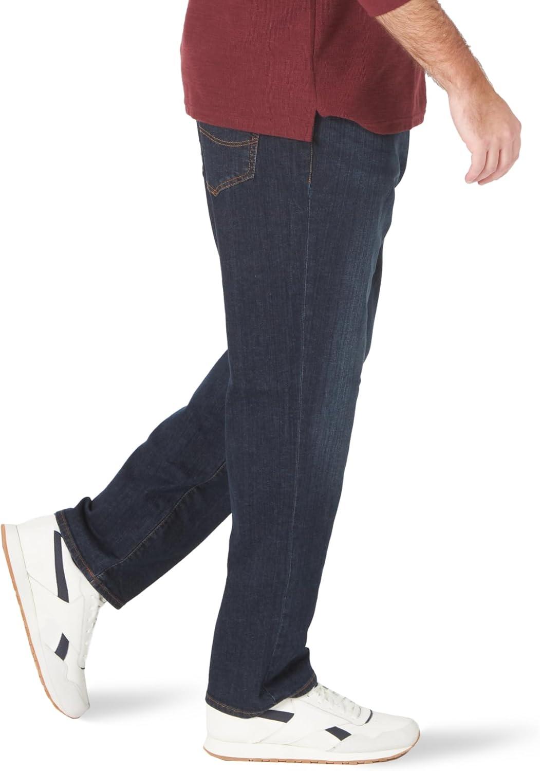 imageLee Mens Big ampamp Tall Extreme Motion Straight Taper JeanNight Owl