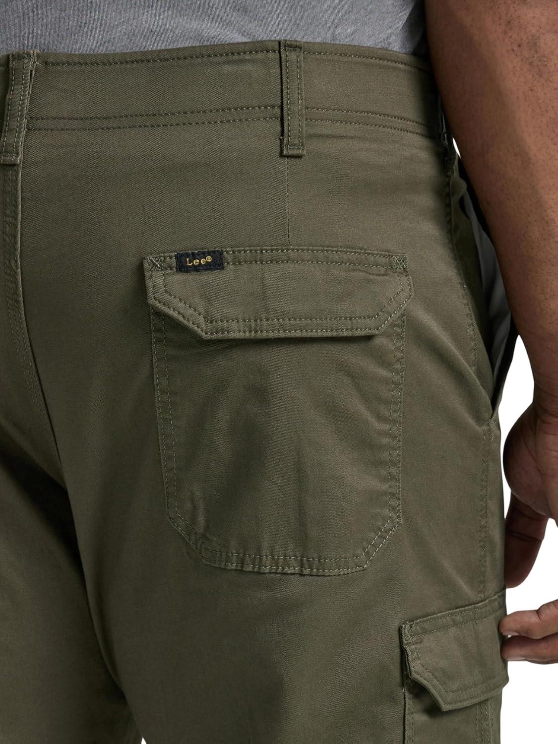 imageLee Mens Big ampamp Tall Extreme Motion Twill Cargo PantFrontier Olive