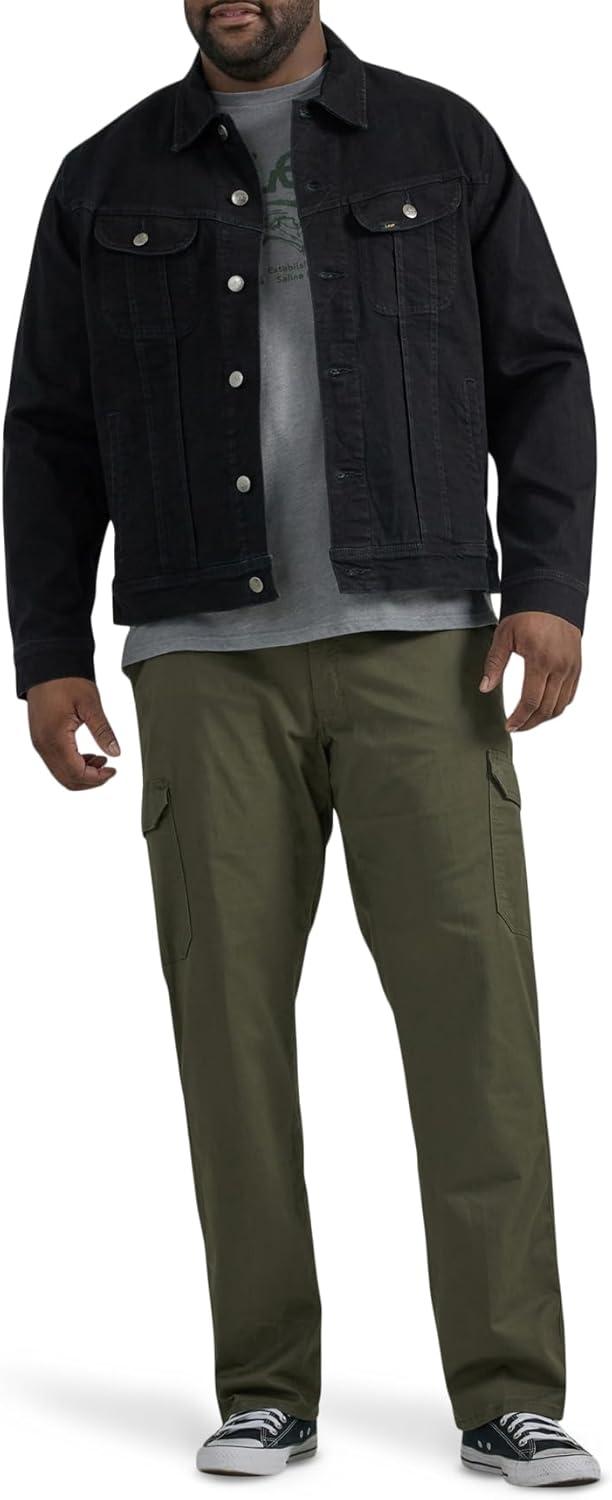 imageLee Mens Big ampamp Tall Extreme Motion Twill Cargo PantFrontier Olive