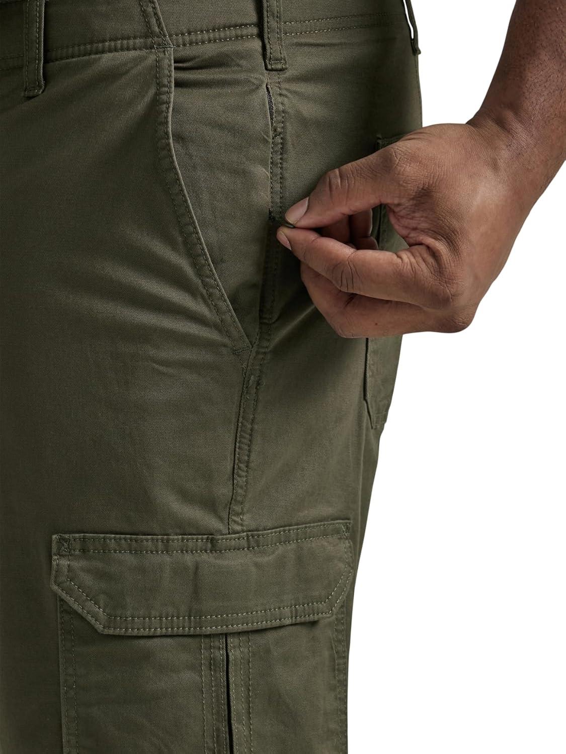 imageLee Mens Big ampamp Tall Extreme Motion Twill Cargo PantFrontier Olive