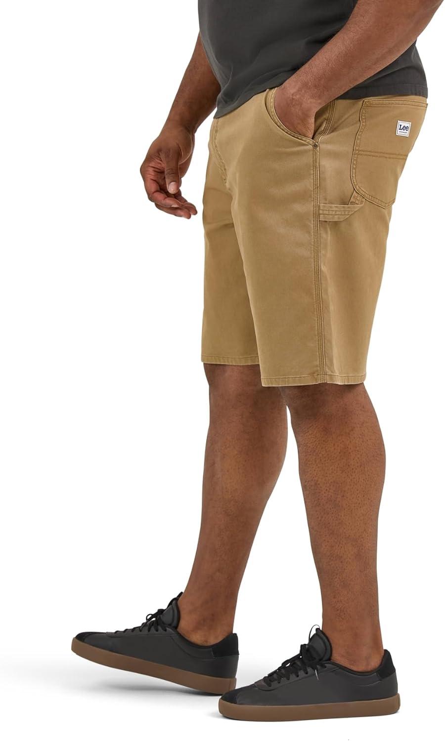 imageLee Mens Big ampamp Tall Legendary Workwear Carpenter ShortDark Khaki