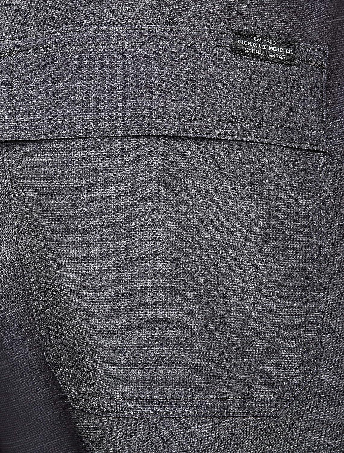 imageLee Mens Big ampamp Tall Performance Cargo ShortBlack Slub