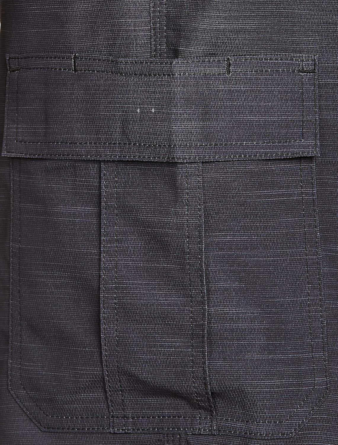 imageLee Mens Big ampamp Tall Performance Cargo ShortBlack Slub