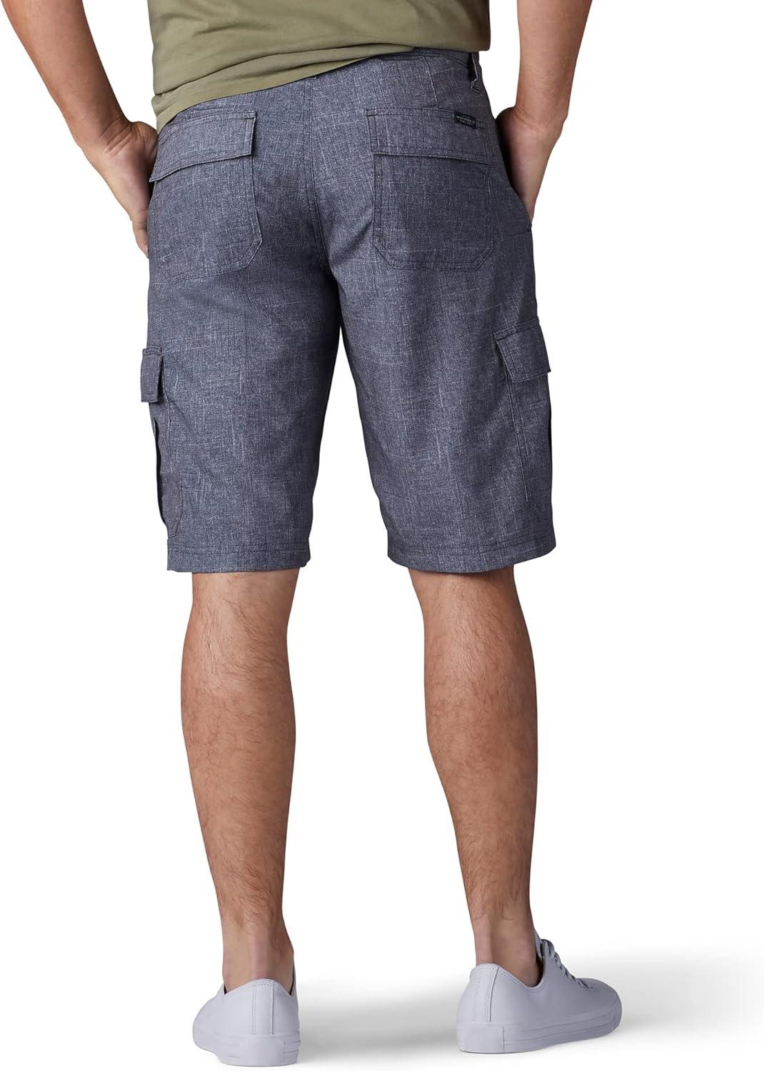 imageLee Mens Big ampamp Tall Performance Cargo ShortGray Heathered Plaid