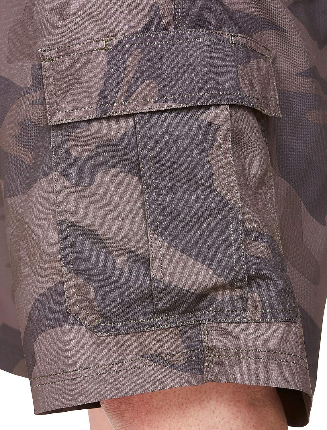 imageLee Mens Big ampamp Tall Performance Cargo ShortSmoke Camo
