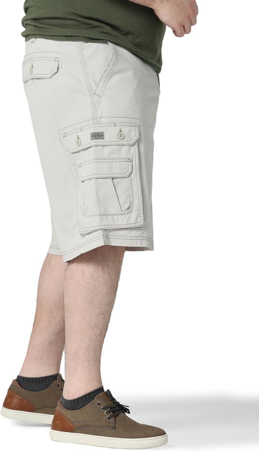 imageLee Mens Big and Tall New Belted Wyoming Cargo ShortCadet Light Gray