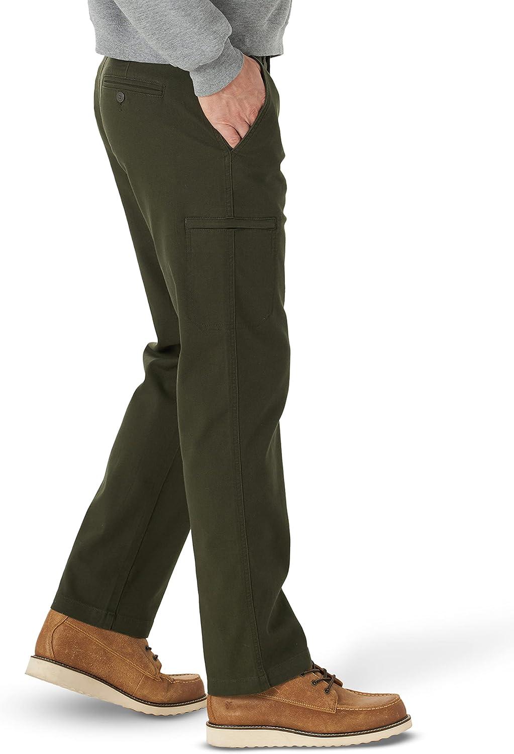 imageLee Mens Extreme Motion Canvas Cargo PantFrontier Olive