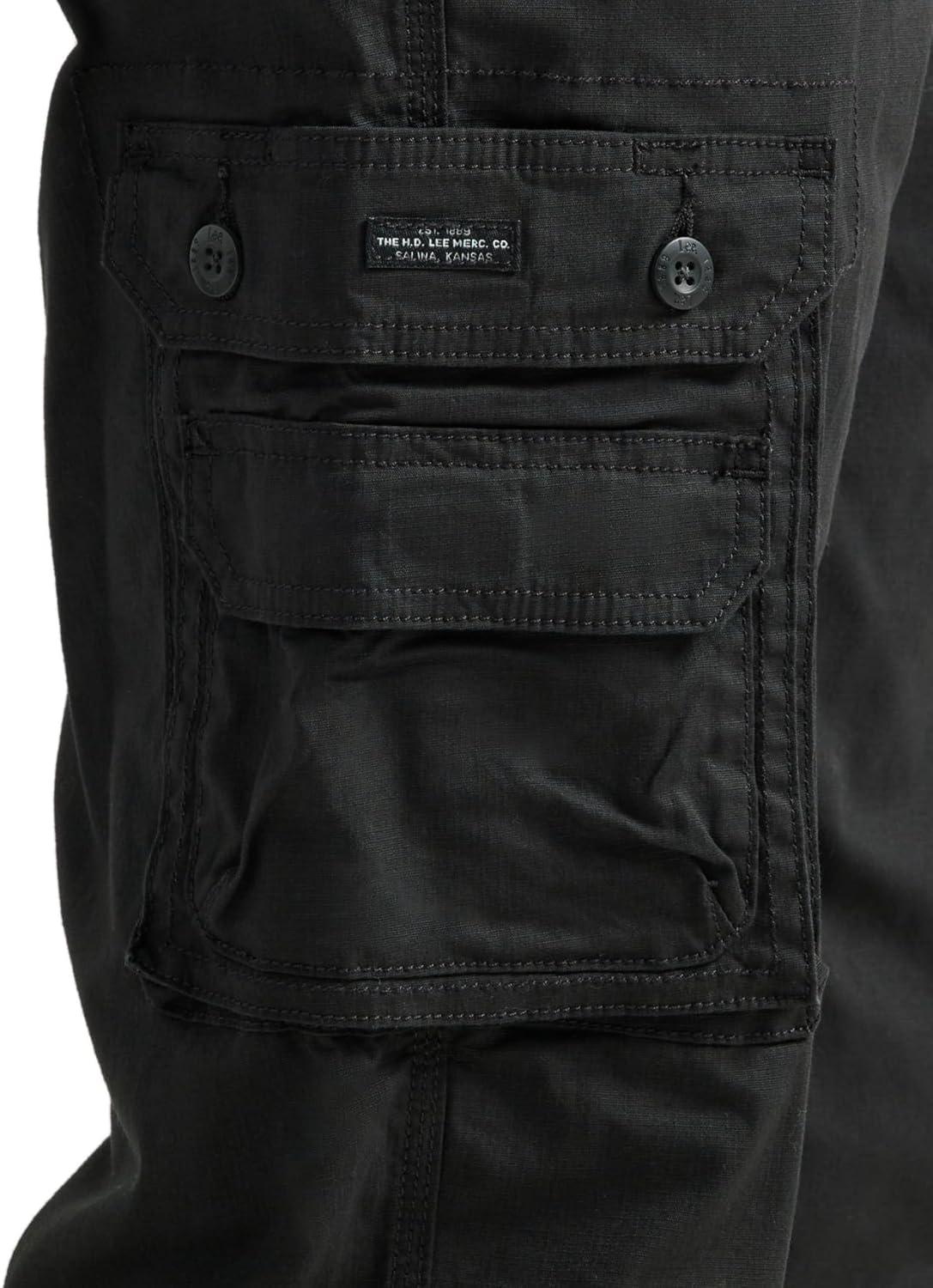 imageLee Mens Wyoming Relaxed Fit Cargo PantBlack Ripstop
