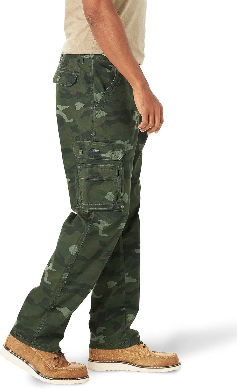 imageLee Mens Wyoming Relaxed Fit Cargo PantGreen Camo