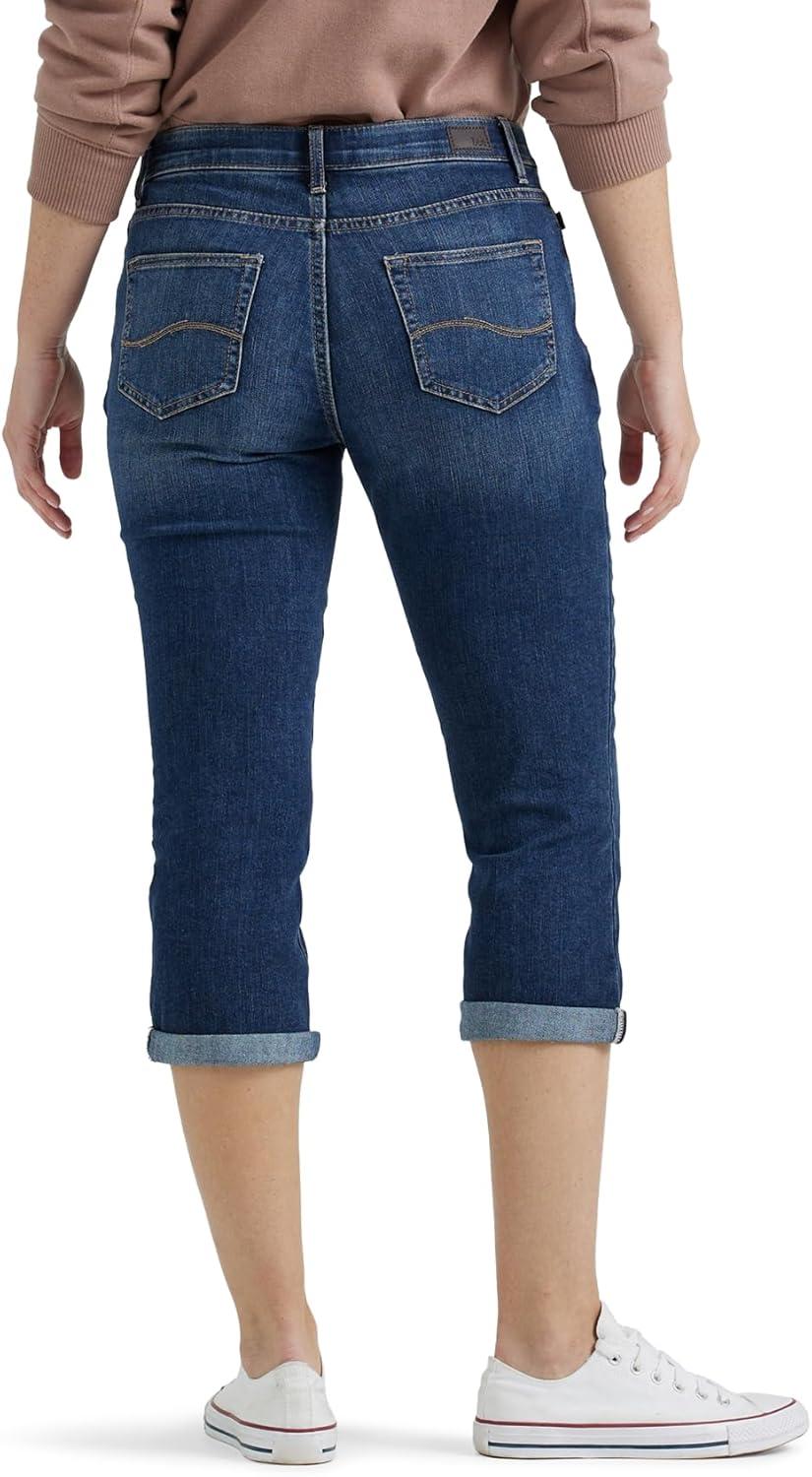imageLee Womens Flex Motion Regular Fit 5 Pocket Capri JeanJeansBewitched