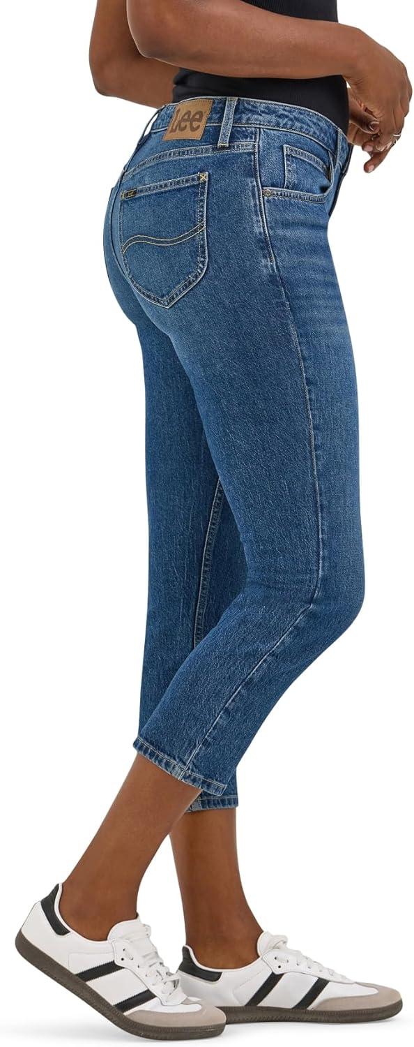imageLee Womens Legendary 26quot Straight Crop JeanIndigo Quilt