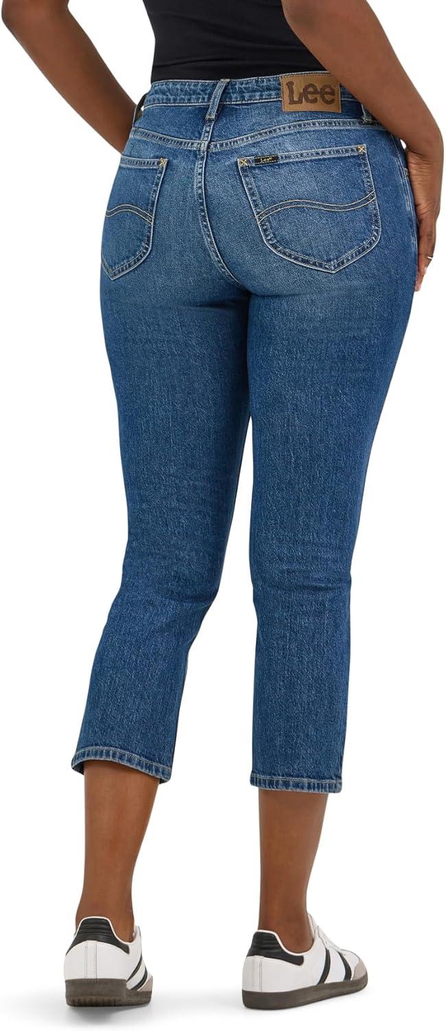 imageLee Womens Legendary 26quot Straight Crop JeanIndigo Quilt