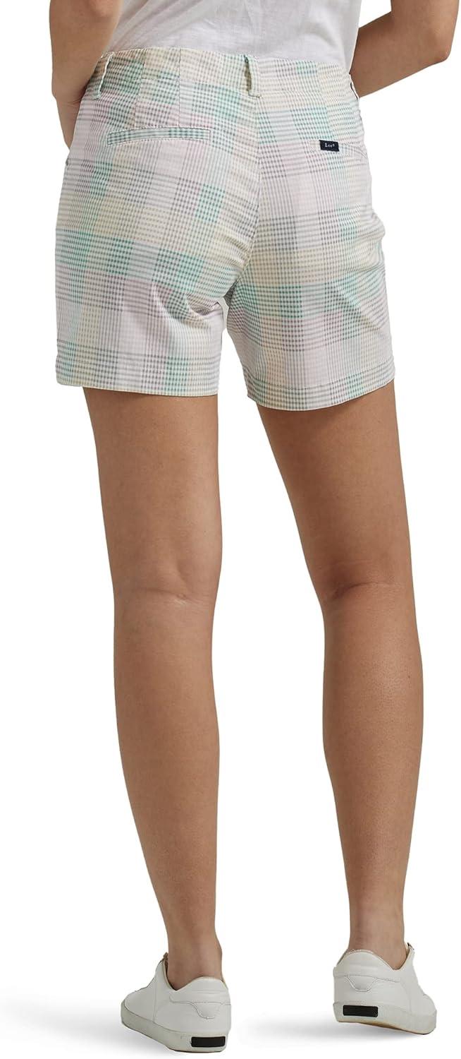 imageLee Womens Legendary 5quot Chino ShortMuted Rainbow Plaid