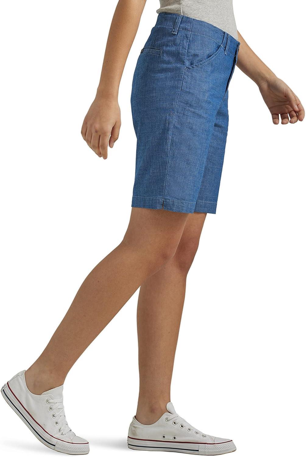 imageLee Womens Legendary 9quot Chino Bermuda ShortDark Chambray