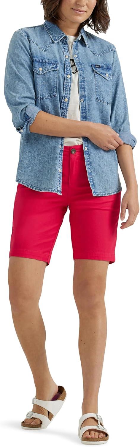 imageLee Womens Legendary 9quot Chino Bermuda ShortHot Magenta