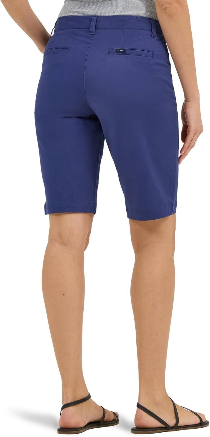imageLee Womens Legendary 9quot Chino Bermuda ShortMedieval Deep Blue