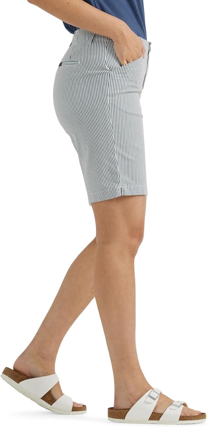 imageLee Womens Legendary 9quot Chino Bermuda ShortSummit Stripe