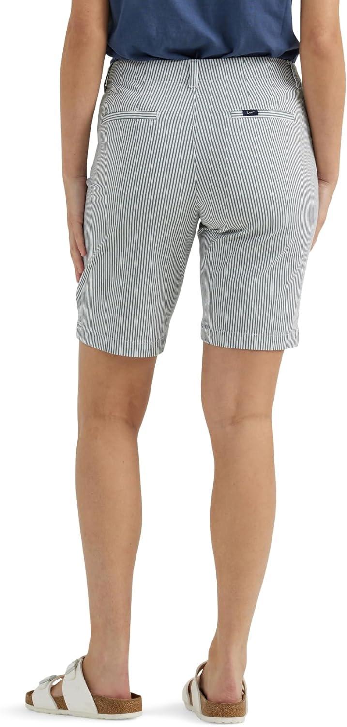 imageLee Womens Legendary 9quot Chino Bermuda ShortSummit Stripe