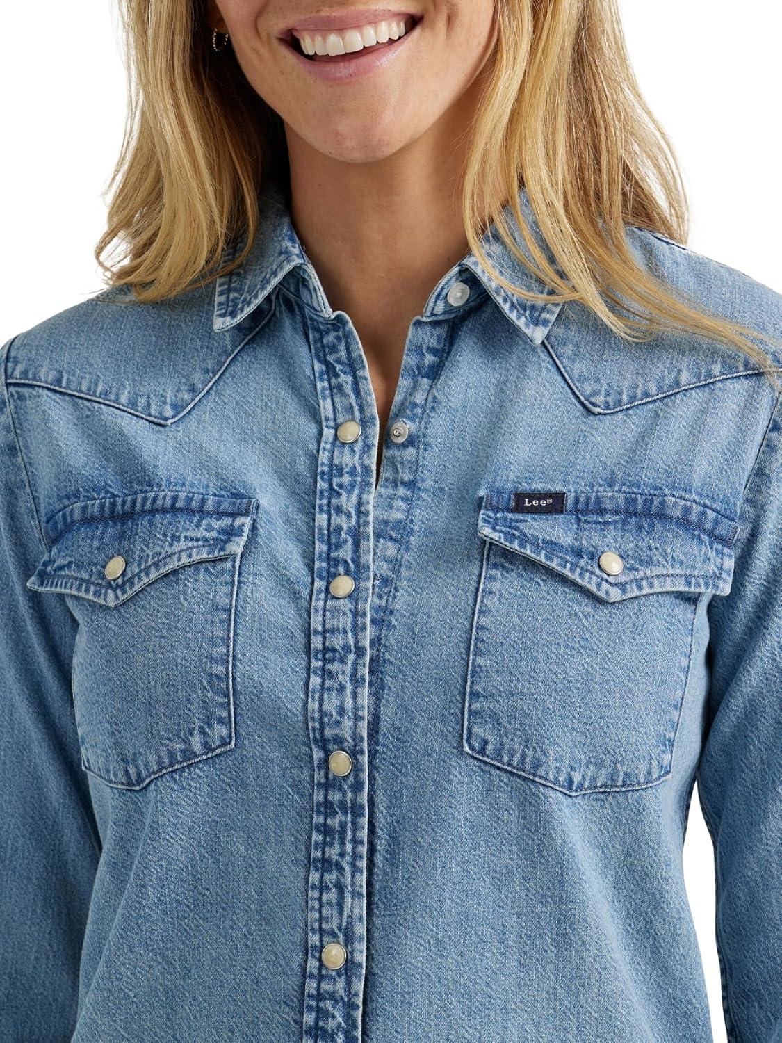 imageLee Womens Legendary Slim Fit Western Snap ShirtMt Range