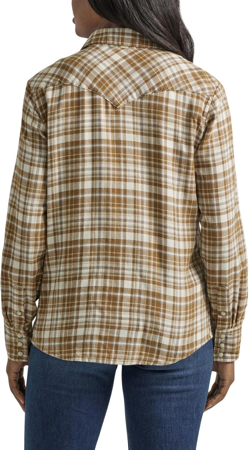 imageLee Womens Legendary Slim Fit Western Snap ShirtNeutral Multi Plaid