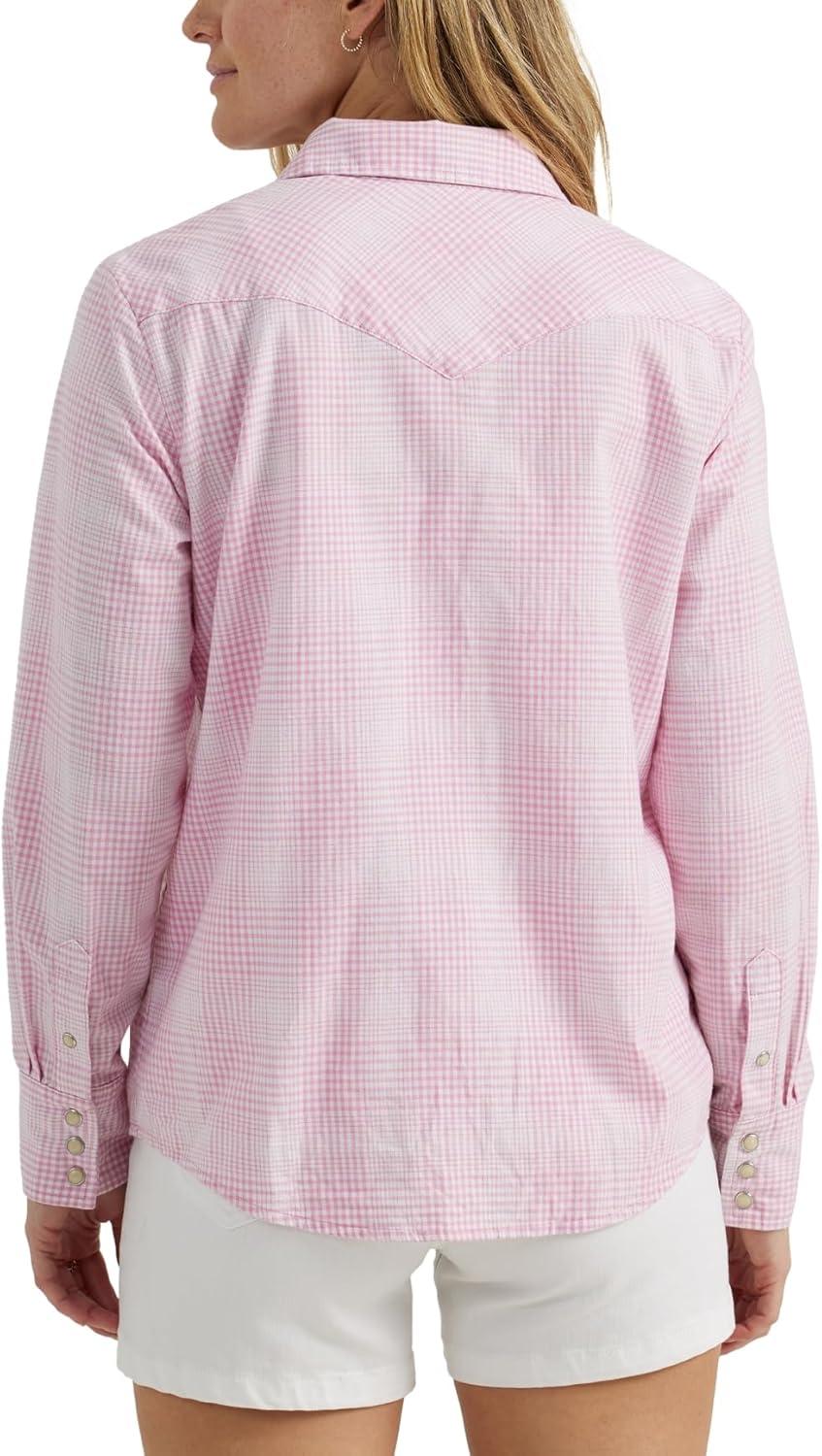 imageLee Womens Legendary Slim Fit Western Snap ShirtSugar Lilac Grid Plaid