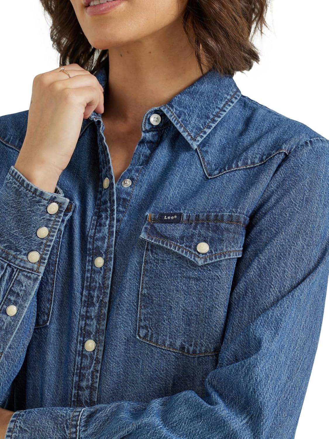 imageLee Womens Legendary Slim Fit Western Snap ShirtUnderstated Ground