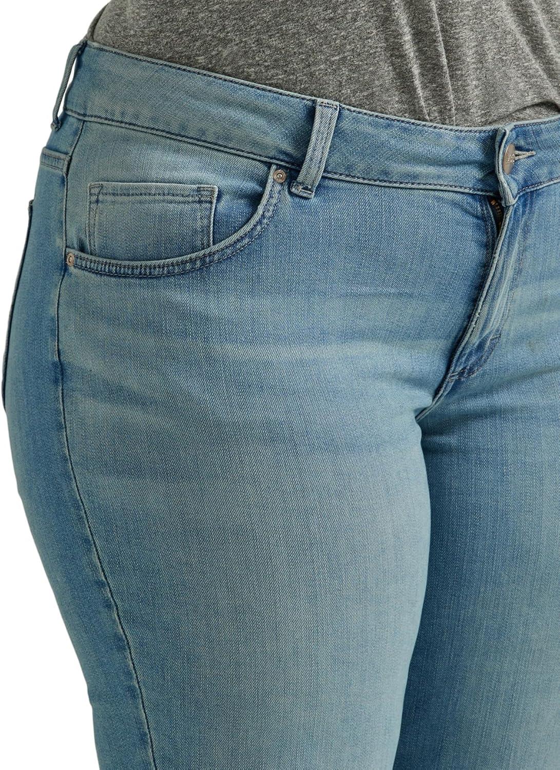 imageLee Womens Petite Legendary Mid Rise Straight Leg JeanAnchor