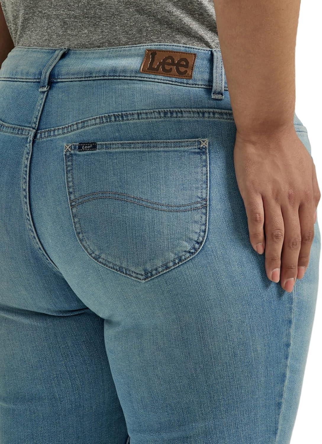 imageLee Womens Petite Legendary Mid Rise Straight Leg JeanAnchor