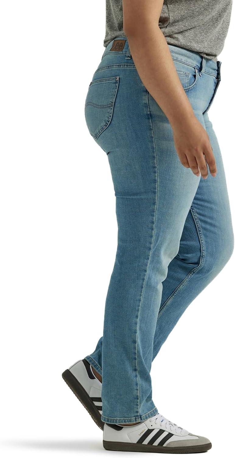 imageLee Womens Petite Legendary Mid Rise Straight Leg JeanAnchor