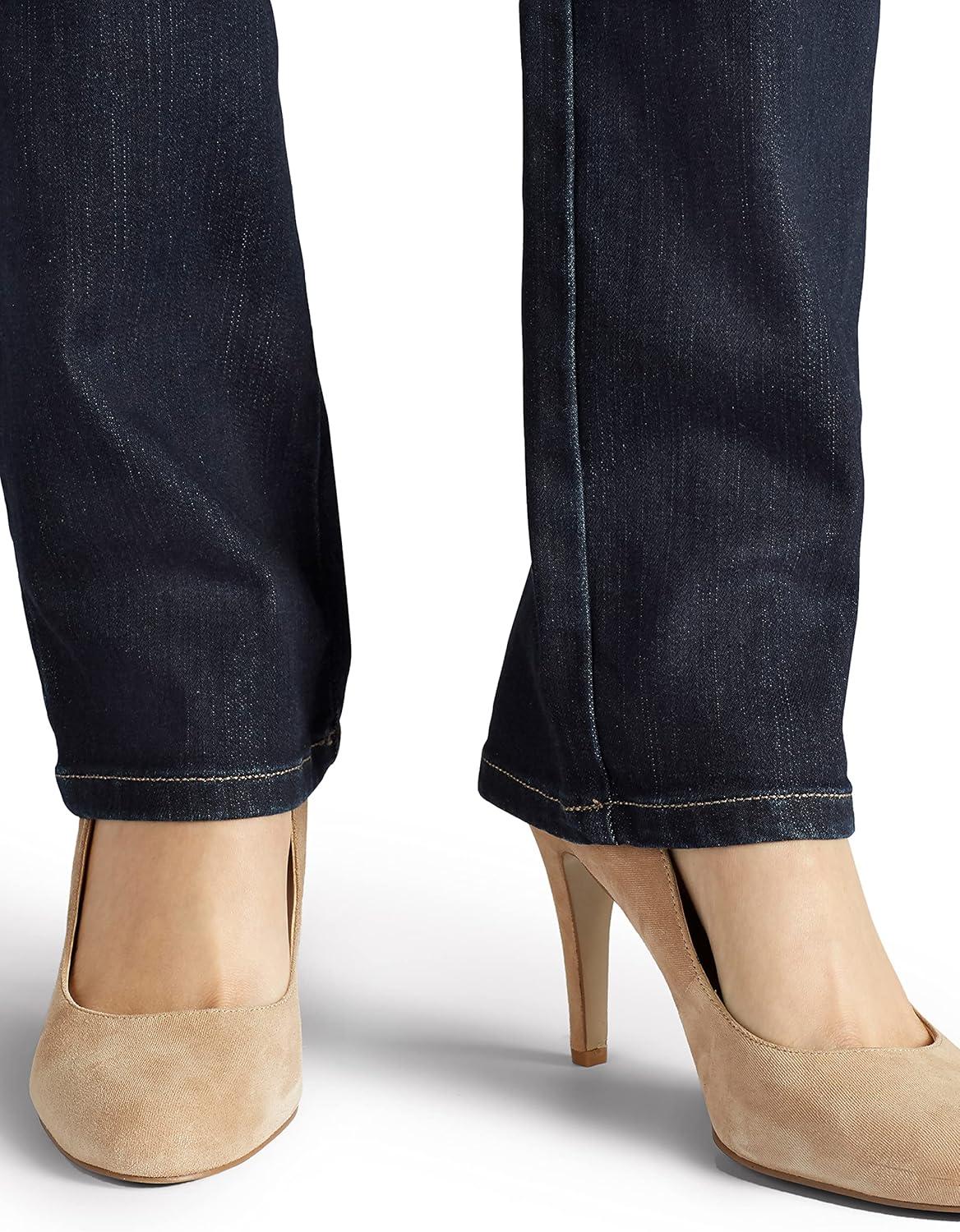 imageLee Womens Petite Legendary Mid Rise Straight Leg JeanHeritage Blue
