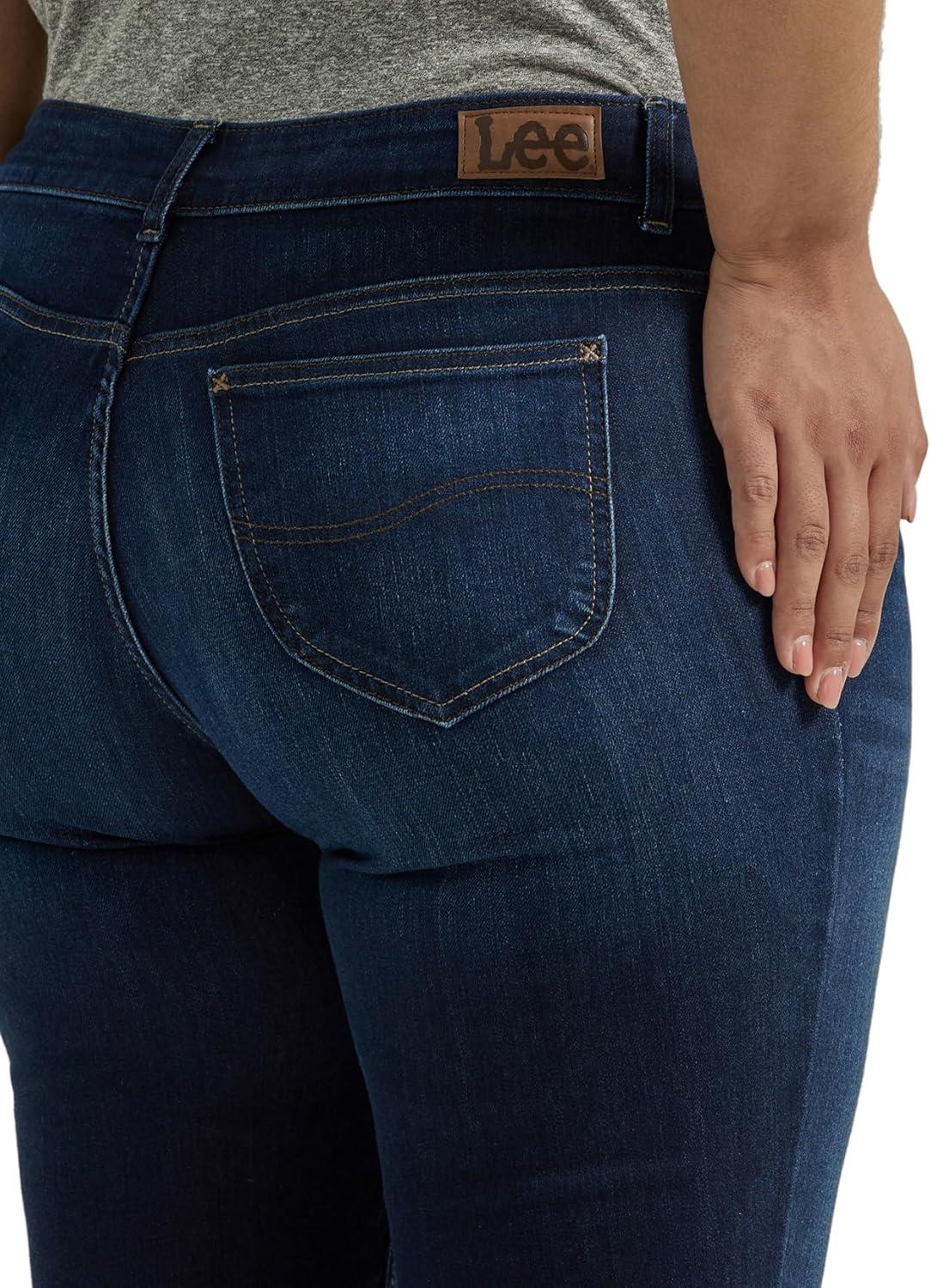 imageLee Womens Petite Legendary Mid Rise Straight Leg JeanNightshade