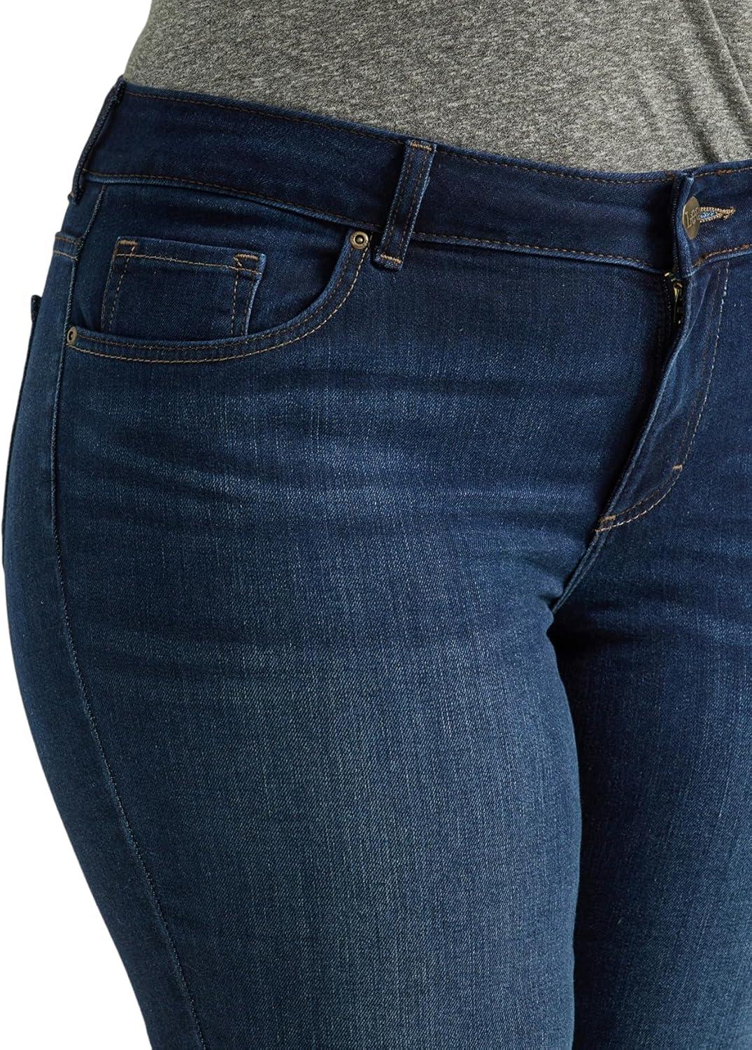 imageLee Womens Petite Legendary Mid Rise Straight Leg JeanNightshade