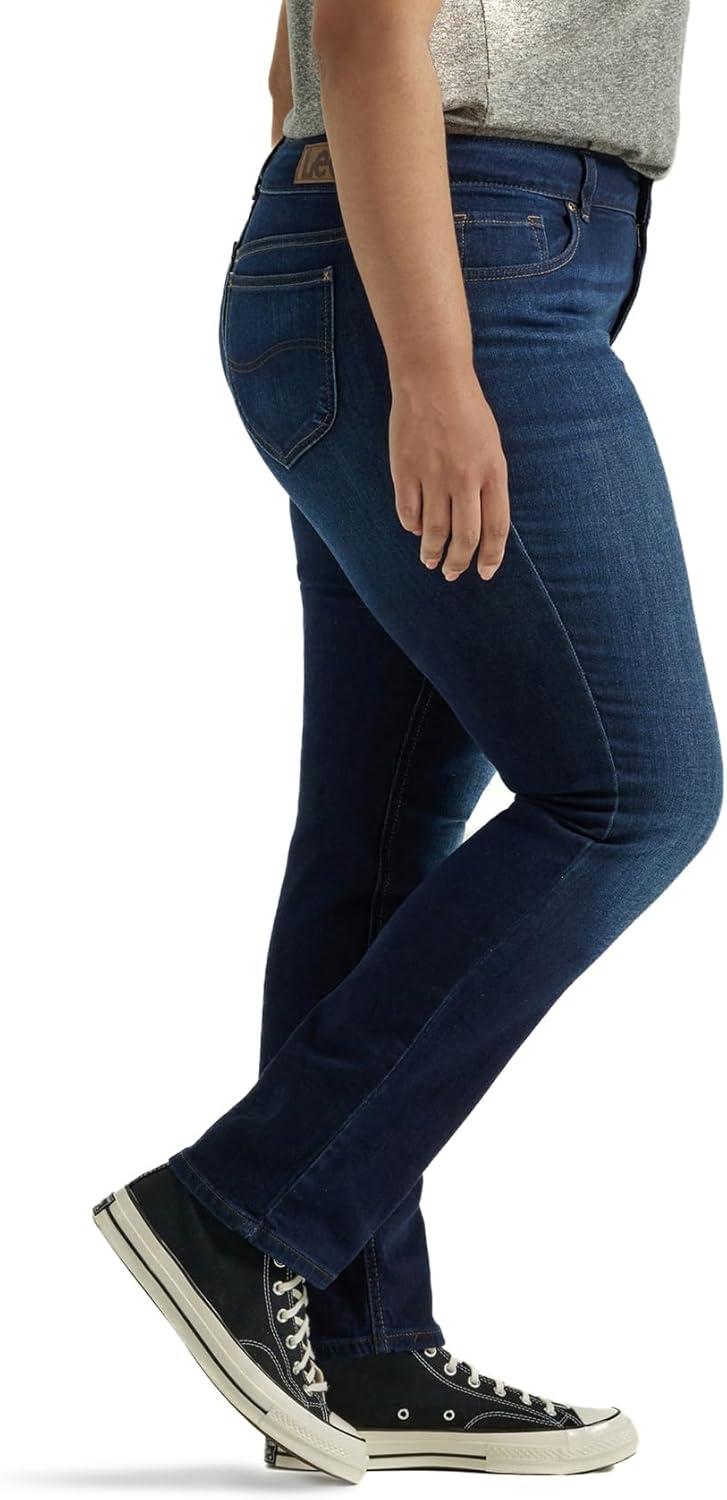 imageLee Womens Petite Legendary Mid Rise Straight Leg JeanNightshade