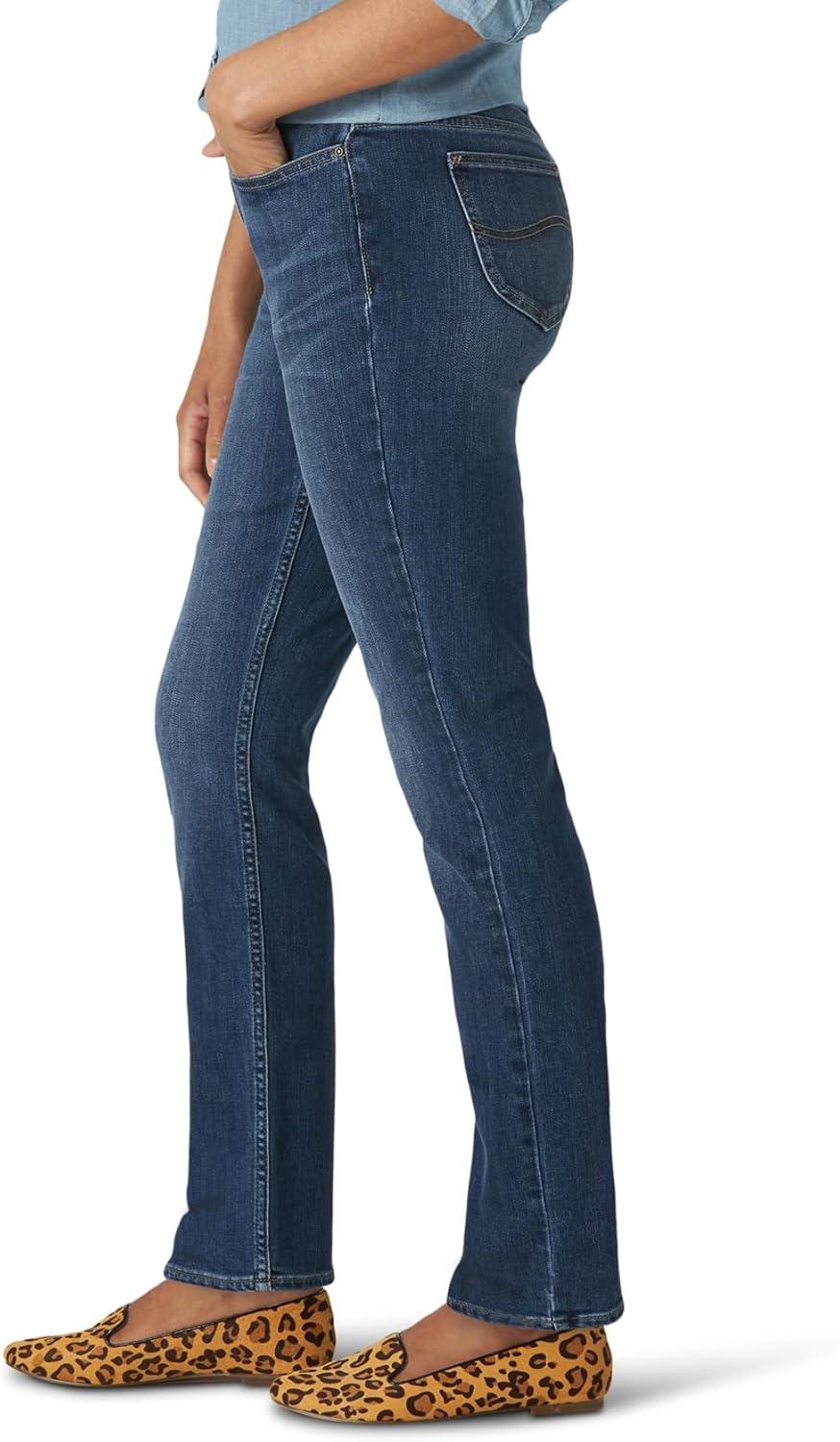 imageLee Womens Petite Legendary Mid Rise Straight Leg JeanSeattle