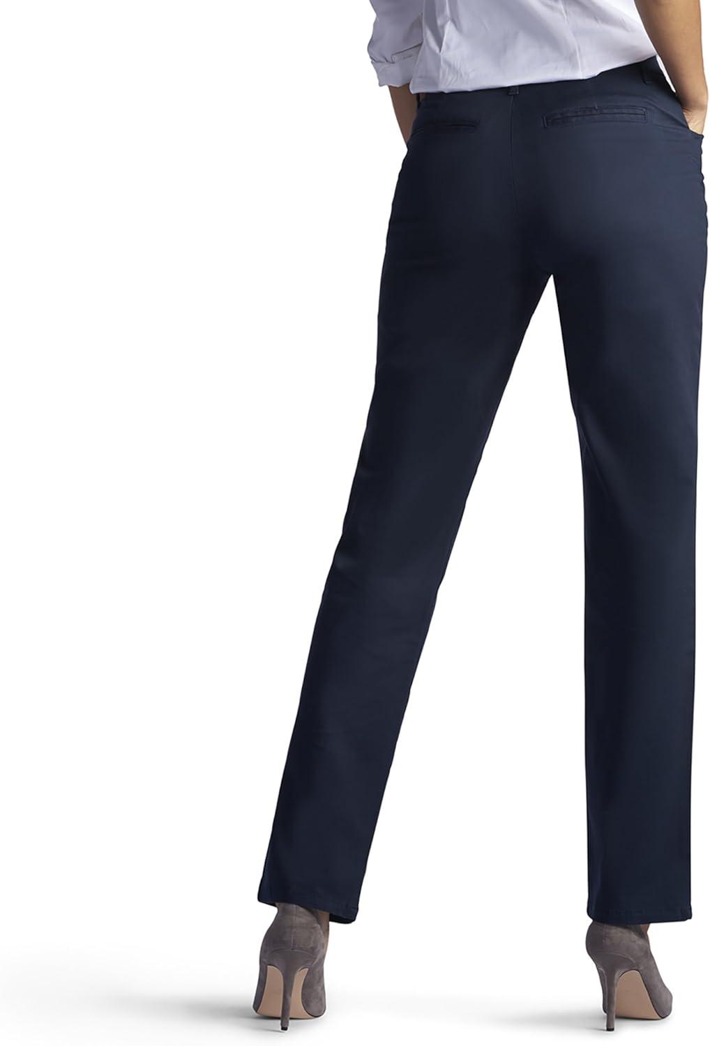 imageLee Womens Petite Relaxed Fit All Day Straight Leg PantImperial Blue