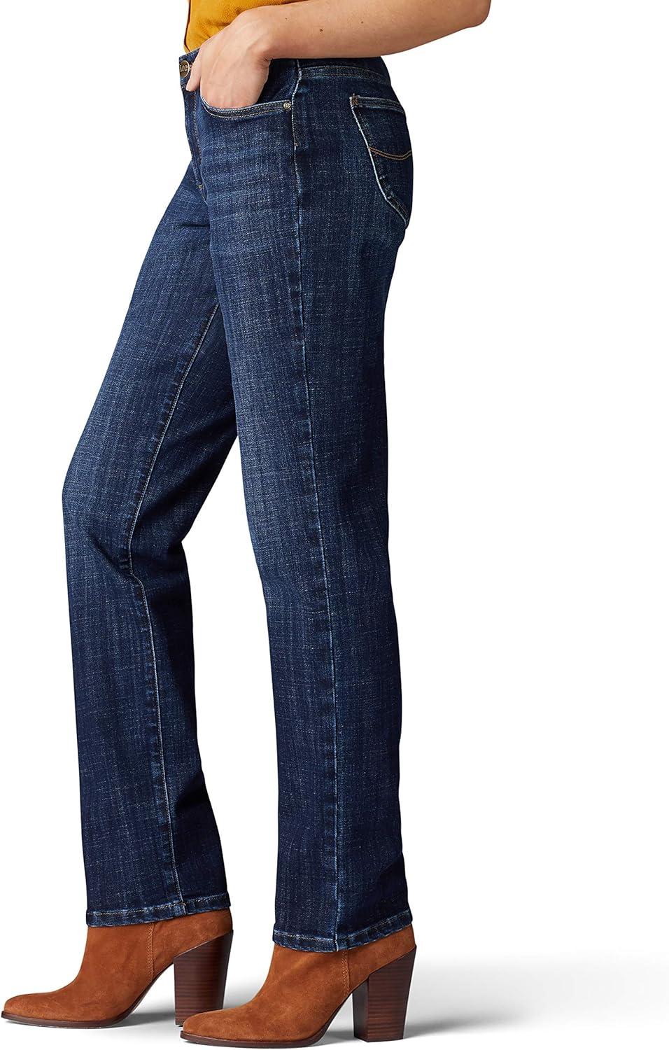 imageLee Womens Petite Relaxed Fit Straight Leg JeanBewitched