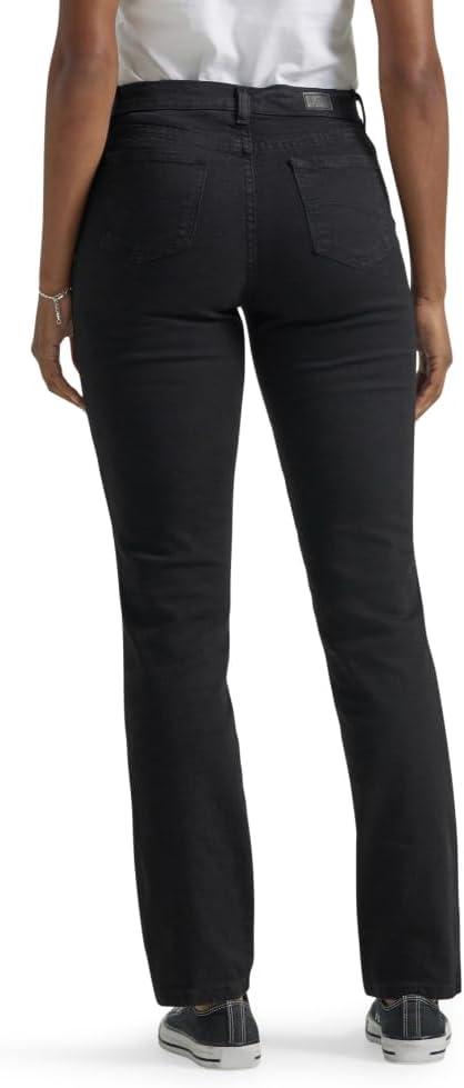 imageLee Womens Petite Relaxed Fit Straight Leg JeanBlack Onyx