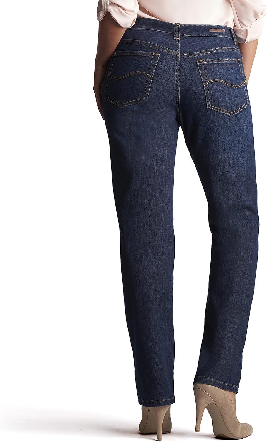 imageLee Womens Petite Relaxed Fit Straight Leg JeanVerona Blue