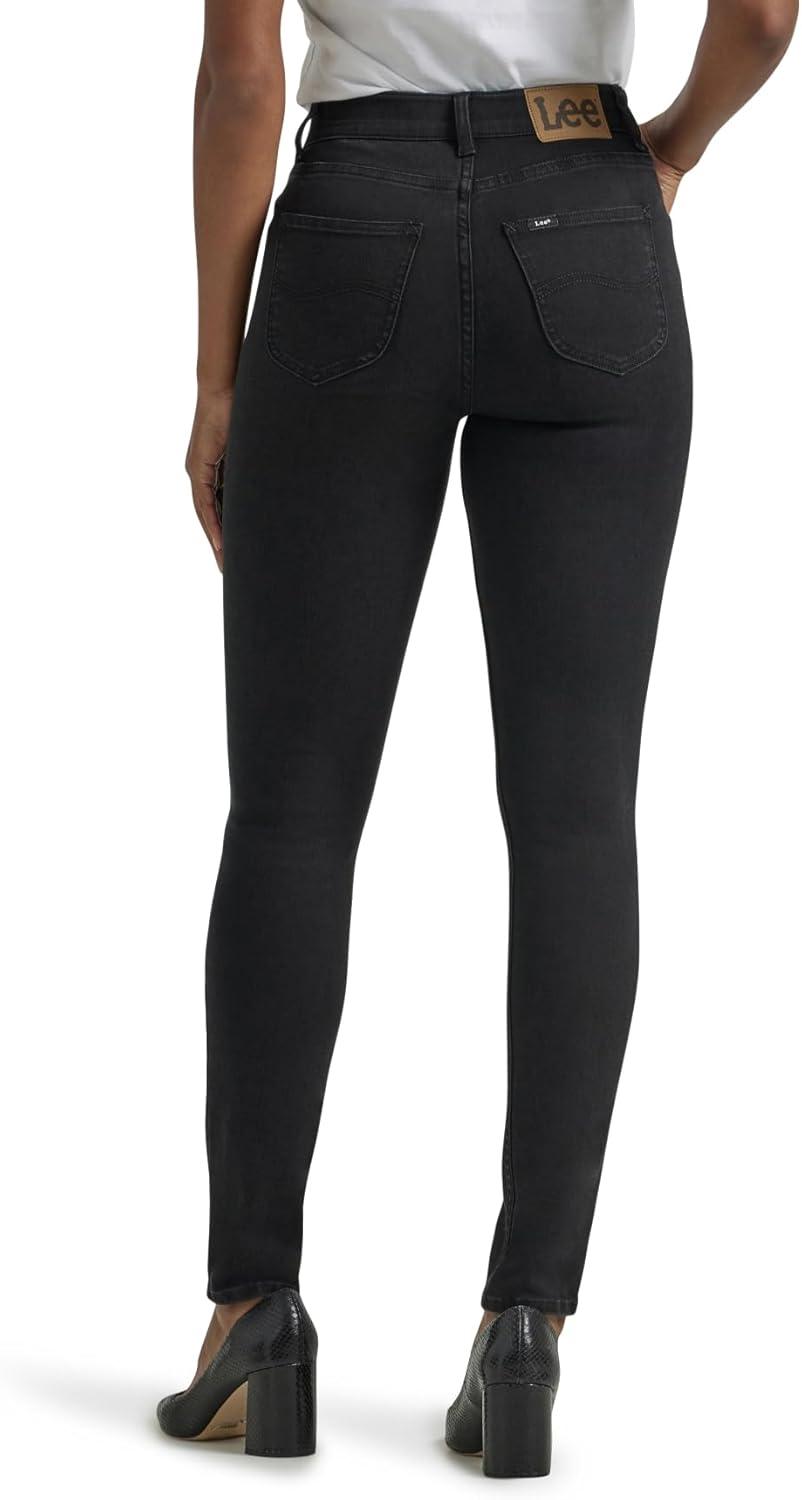 imageLee Womens Petite Ultra Lux Comfort with Flex Motion High Rise Skinny JeanBlack