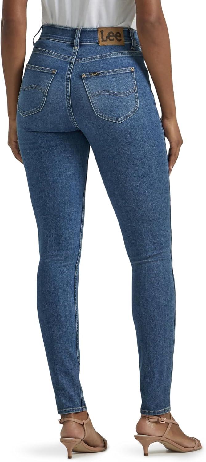 imageLee Womens Petite Ultra Lux Comfort with Flex Motion High Rise Skinny JeanBlue Format